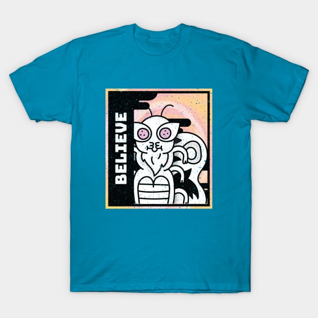 Inspirational Kaiju: Mothra says believe! T-Shirt by Perpetual Brunch